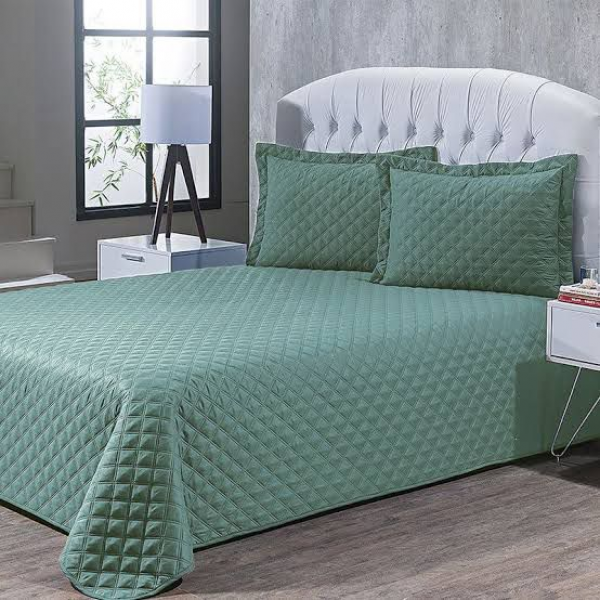COLCHA ULTRASSONICA SICILIA 2,80 X 2,60 KING VERDE MENTA/UNICO-7908773739246