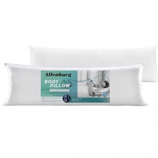 40CM X 1,30M-TRAVESSEIRO BODY PILLOW  MICROFIBRA S/ FRONHA - BRANCO