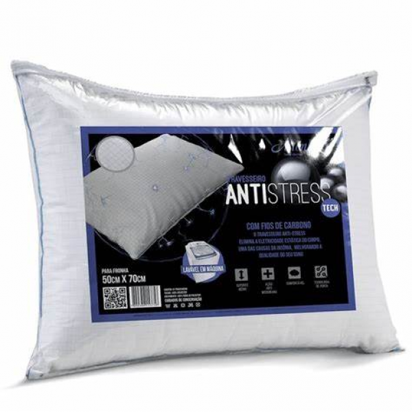 50CM X 70CM-TRAVESSEIRO ANTISTRESS - BRANCO