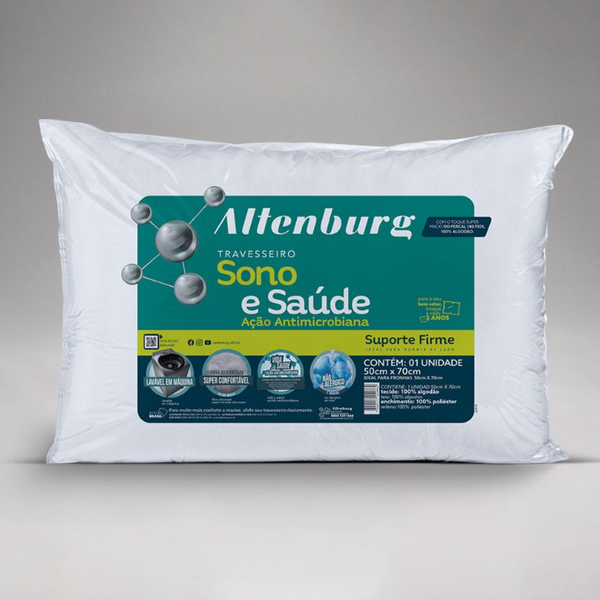 50CM X 70CM-TRAVESSEIRO SONO E SAUDE - BRANCO