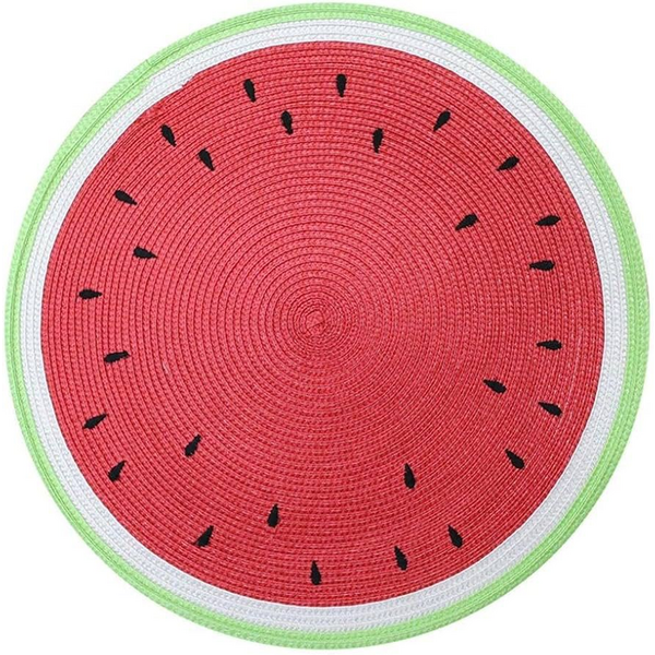 LUGAR AMERICANO PVC FRUTAS 38 CM REDONDO UNICO/MEL