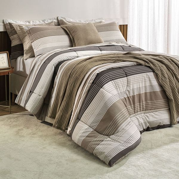 JOGO DE CAMA 3 PECAS DAMIER ESTAMPADO TAMANHOEMCM 18000X25000 RETANGULAR SOLTEIRO COMPOSICAO 100 ALGODAO 1 QUALIDADE 112
