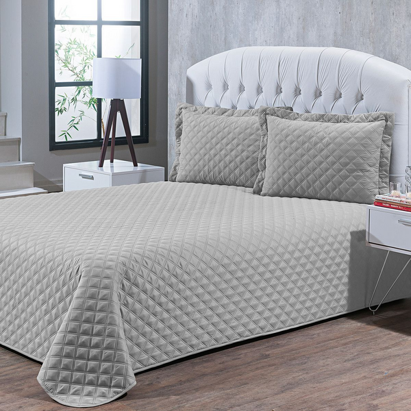 COLCHA ULTRASSONICA SICILIA 2,40 X 2,60 QUEEN PRATA/UNICO-7908773739161