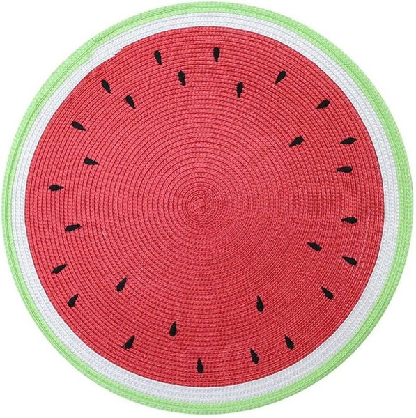 LUGAR AMERICANO PVC FRUTAS 38 CM REDONDO UNICO/MEL